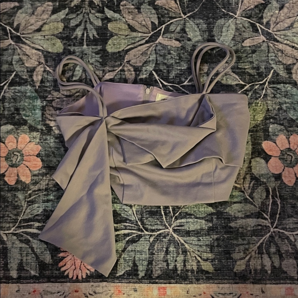 Elegant Women's Crop Top with Bow Accent